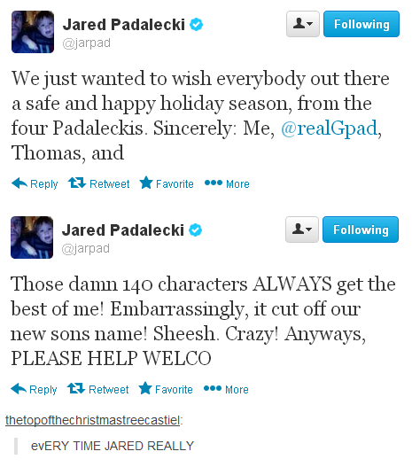 Jared tweets