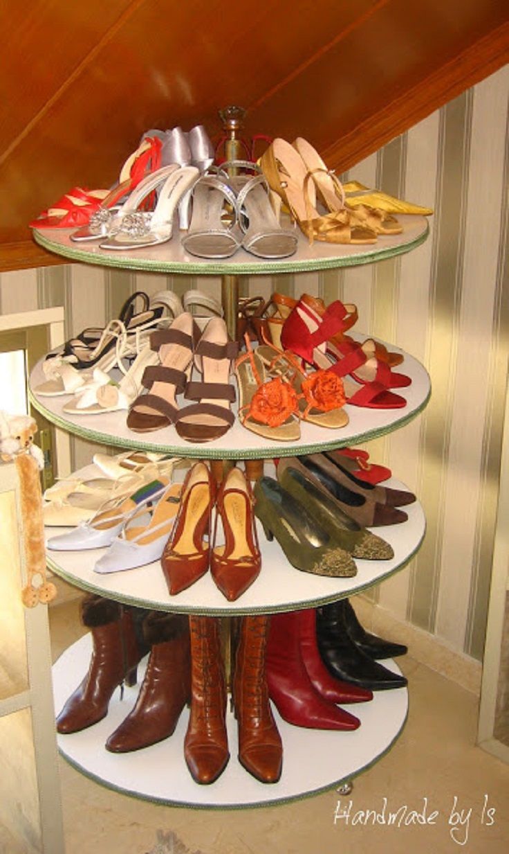 lazy susan shoe organizer- this is a must for me….Maybe add a tier or two- may