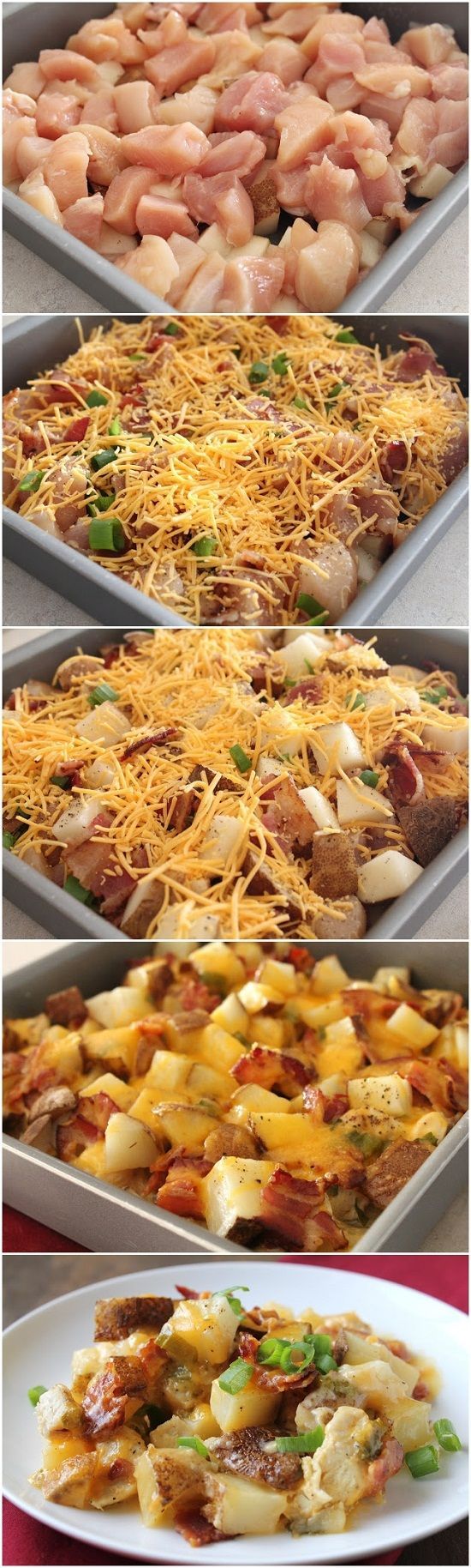 Loaded Baked Potato & Chicken Casserole this looks AMAZING!!