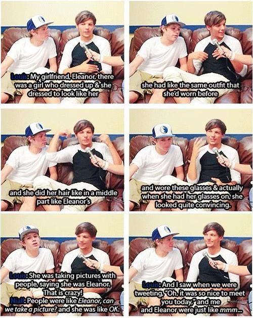 Louis and Niall talking about a person who dressed up as Eleanor