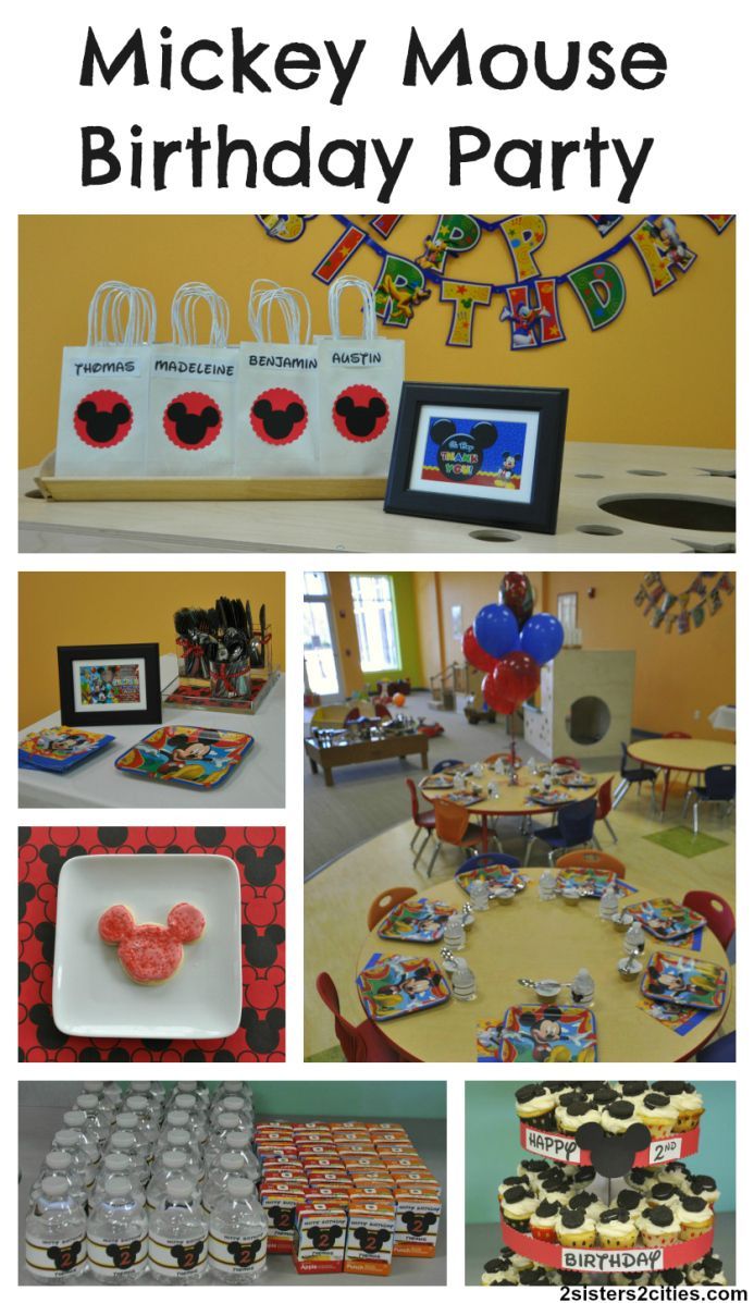 Mickey Mouse Birthday Party collage