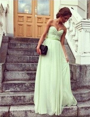 Mint Green Long Prom DressMint Bridesmaid dress by AlexDress, $115.00