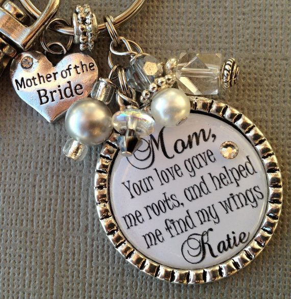 MOTHER of the BRIDE gift- PERSONALIZED keychain – mother of the groom, essence o
