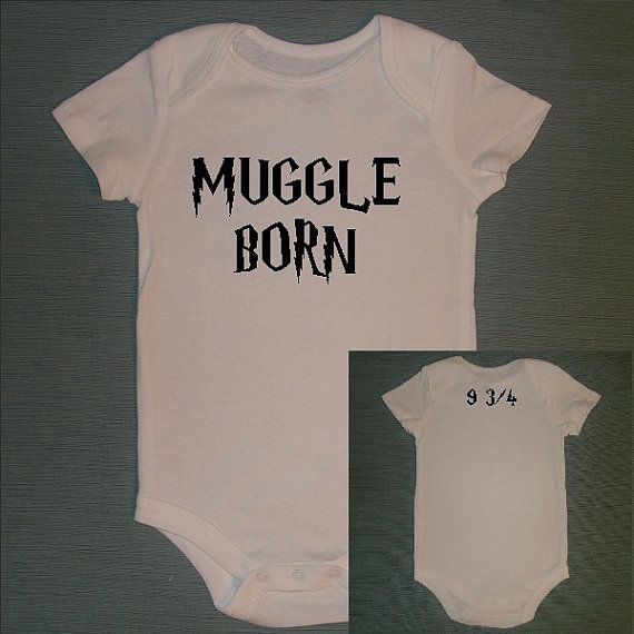 Muggle Born Wizard Harry Potter Infant Onesie by meandmy3boys, $12.00