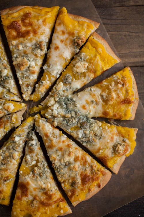 Naturally Ella | Butternut Squash Puree and Blue Cheese Pizza