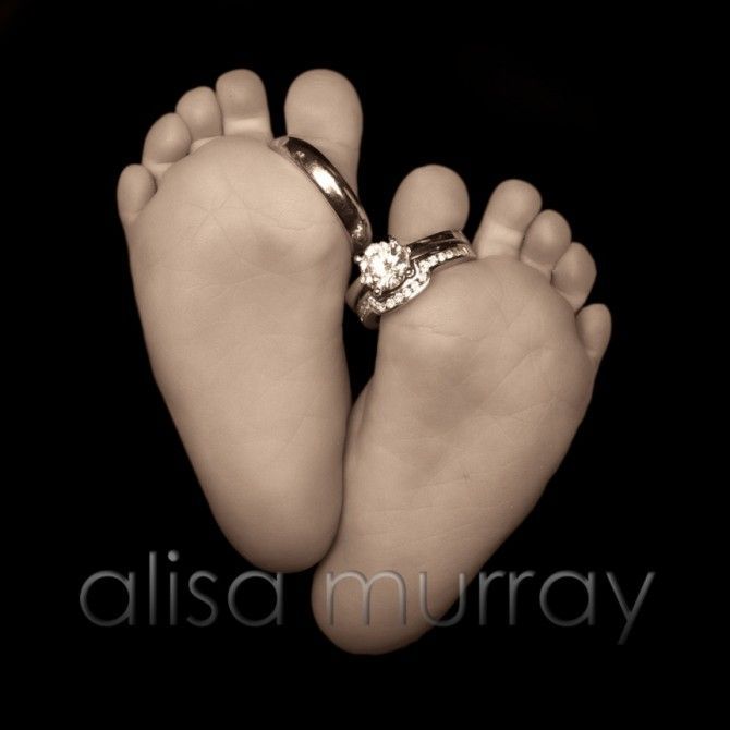 Newborn baby feet portrait photo