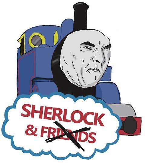 okay……. this is pretty funny! Sherlock as thomas the train!!!