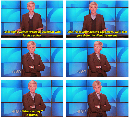 Omg Ellen is the most hilarious person in the world. If I am half as funny as he