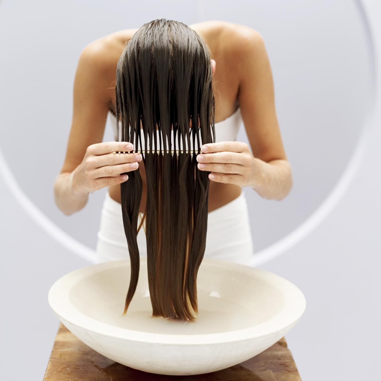 Once a week: Heat olive oil and honey to boil. cool then comb through your hair.