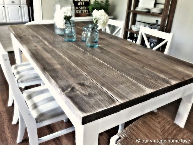 our vintage home love: Dining Room Table Tutorial- Im thinking shorter legs for