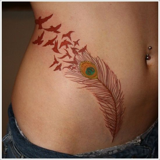 Persevering Your Feather Tattoos ideas: Red Feather Tattoo Designs For Girl ~ Me