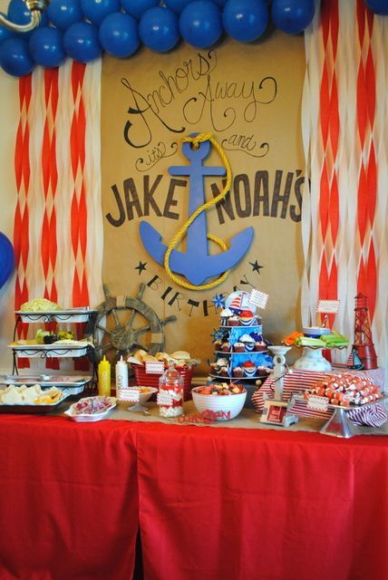 Photo 21 of 53: Sailor/nautical / Birthday “Anchors Away, Its Jake s Birthday!”