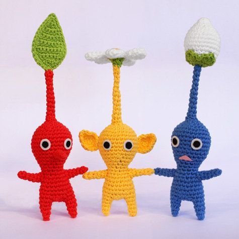 Pikmin crochet pattern… my 6 year old LOVES these little dudes!