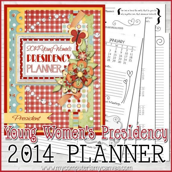 Printable Young Women Presidency Planner, New Beginnings, Young Women in Excelle