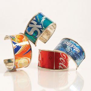 Recycled Soda Pop Can Bracelets tutorial