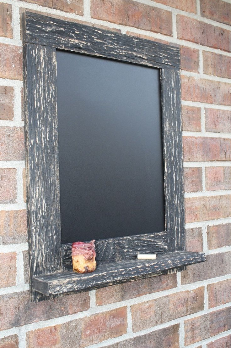 Rustic Black Reclaimed Barn Wood Chalkboard