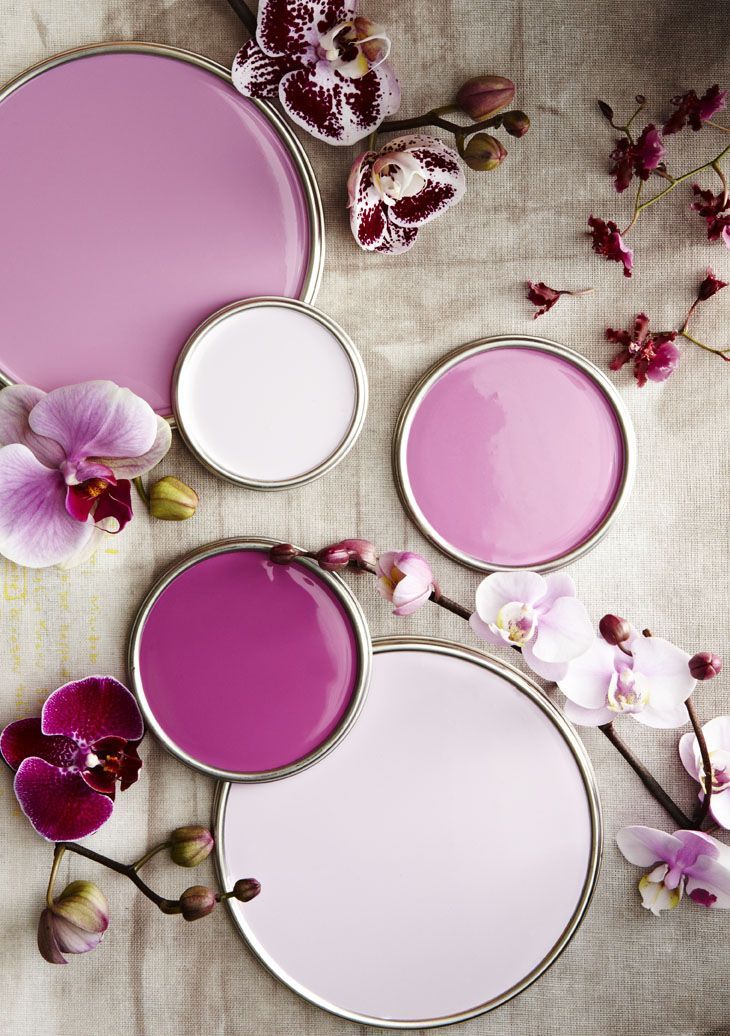 shades of orchid // Would be Lovely in a bathroom or powder room. Or even a laun