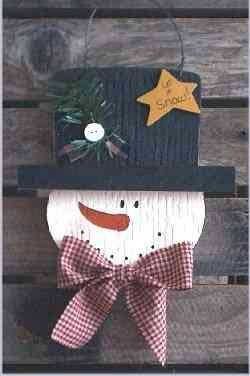 Snowman Christmas Crafts – Click image to find more DIY & Crafts Pinterest pins