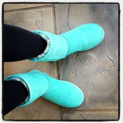 Tiffany blue uggs! Perfection for feet.