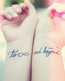 to infinity and beyond wrist tattoo Ive been looking with a good placement of th