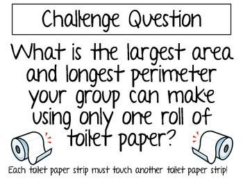 Toilet Paper Math Challenge Project ~ Area and Perimeter~ This would be AWESOME!