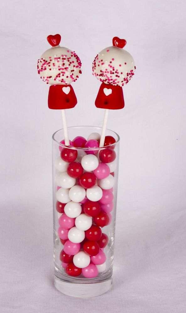 valentine – gumball machine cake pops