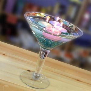 Wildflower Weddings Blog: Decorations: Wine Glass / Martini Glass Centerpieces