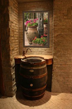 Wine Barrel Sink Design Ideas, Pictures, Remodel, and Decor