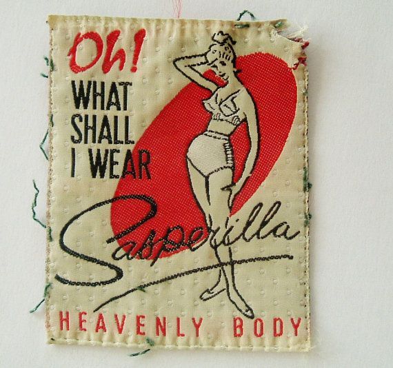 Wonderful 1940s vintage clothing label