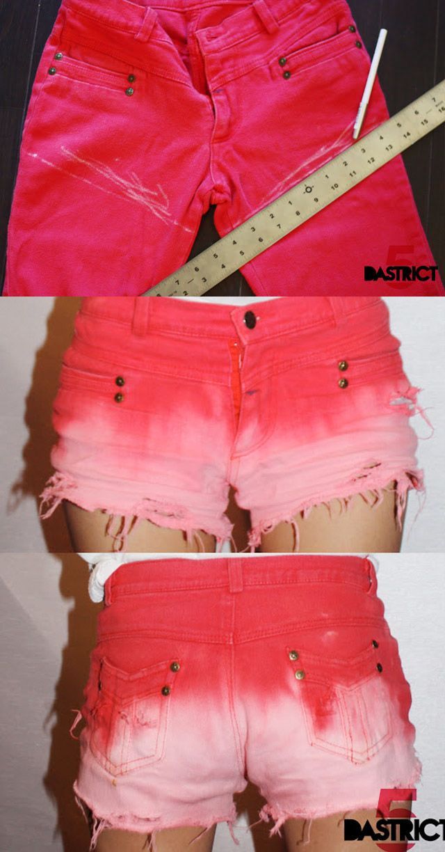 20 Diy Shorts For Crazy Summer, DIY Old jeans to Ombre Pants-love these but Id m