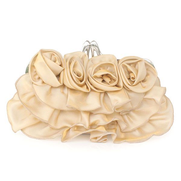 Attractive Silk Floral Small Clutches, Single Deck