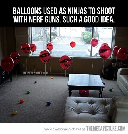 ~ Ballon ninjas! Gotta do this with my boys!!