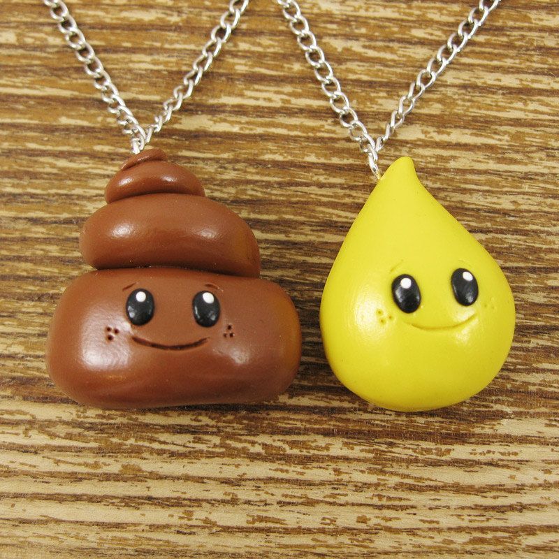 BFF Best Friends Necklace Set  Pee and Poo by rapscalliondesign, $27.00