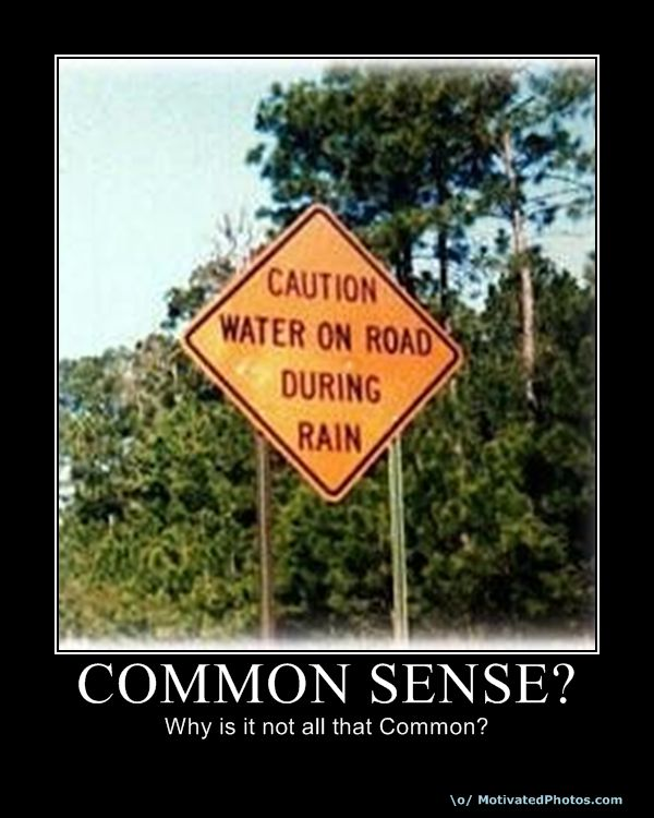 Caution: Water on road