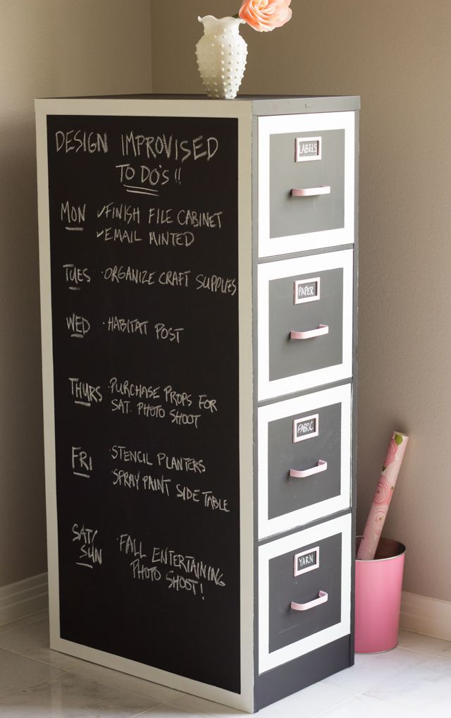 Chalk paint on old Filing Cabinet – upcycle, recycle, redo, redecorate, organize