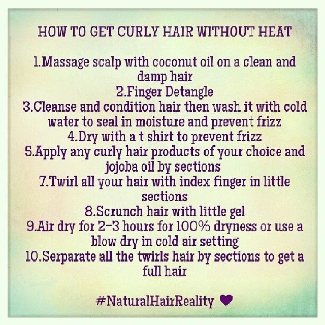 Curly Hair Tips-Natural curly hair without heat