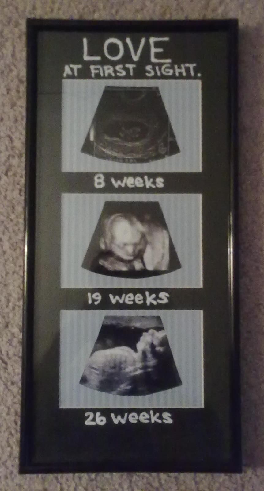 Cute Frame Idea for Ultrasound Pictures! [Things Laura Makes]