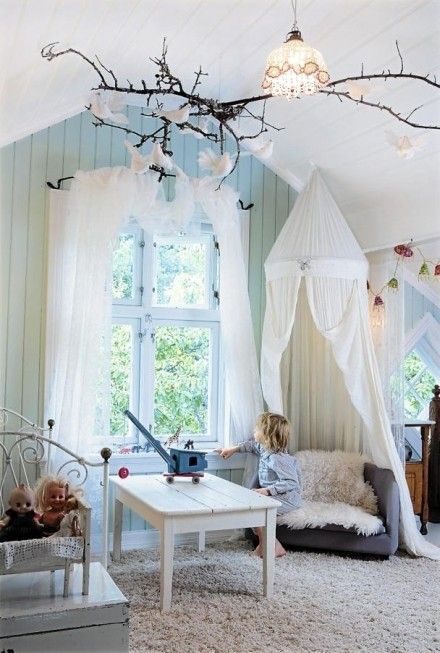 Cute whimsical feel for a kid room, just not sure if that is something they can