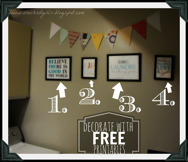 Decorating with Laundry Room Printables