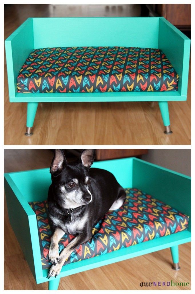 Different color though.  DIY mid century style pet bed – with Star Trek cushion!