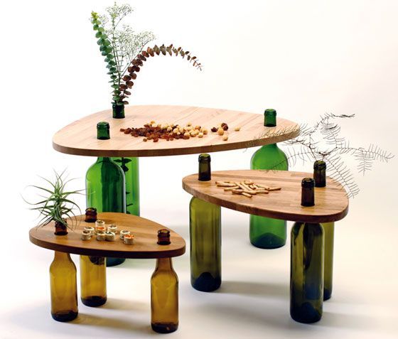 Divinus: Creative Wine Bottle Recycle Furniture by Tati Guimaraes