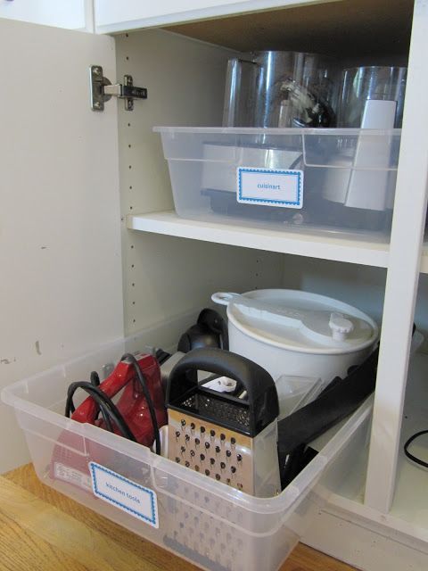 everyday organizing: {An Organized Kitchen} Pretend Pull-Outs  OMG I would of ne