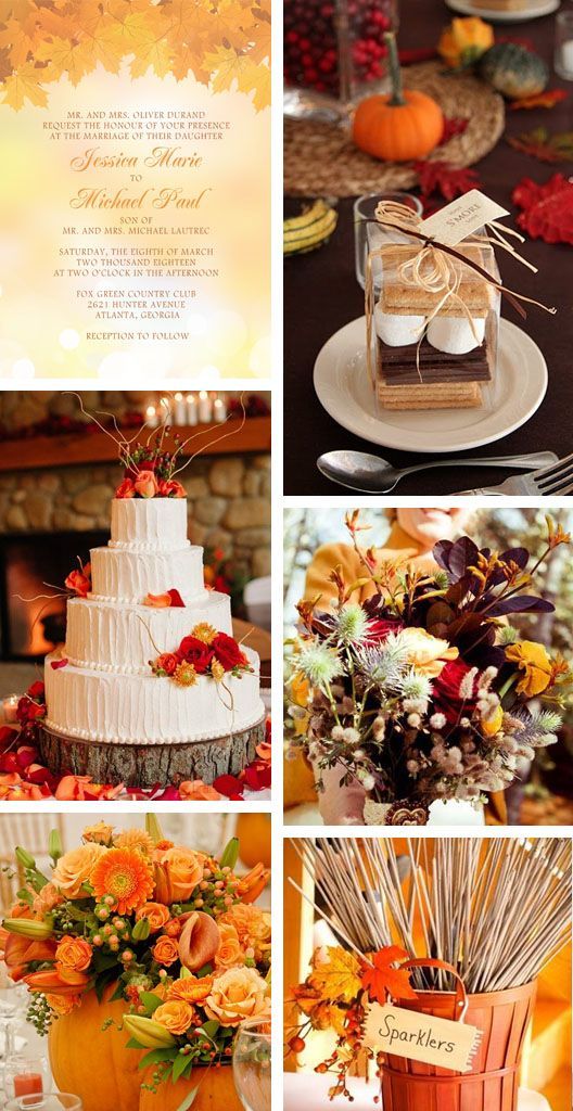 Fall Wedding Inspiration: Okay these are really nice but if you look at the date