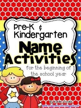 {{Freebie}} Pre-K/Kindergarten Name Activities for the beginning of the school y