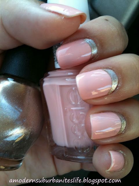french mani in reverse – Essie A Crewed Interest + Nicole Next CEO #nails
