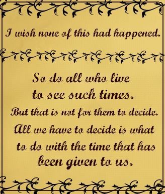 Frodo Lord of the Rings I love this quote too!! (: