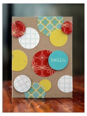 Fun idea for using up some scrap paper for a card