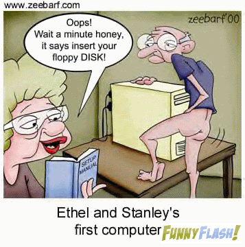 Funny Flash | Funny cartoon about old people and computers.