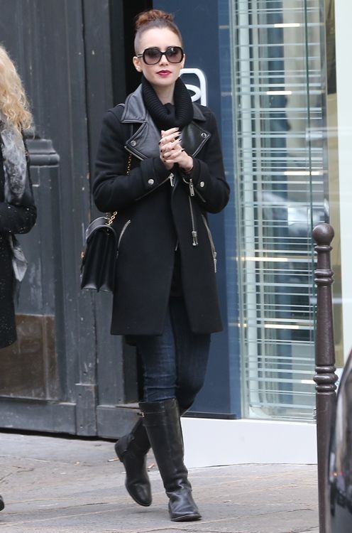 Lilly Collins. Love her style
