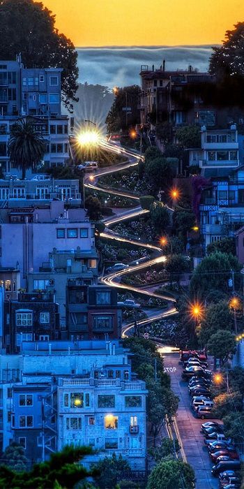 Lombard Street, San Francisco, California, USA